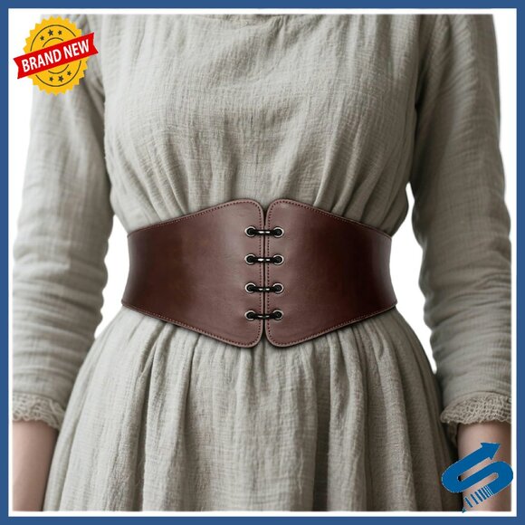 Medieval Leather Corset Belt Renaissance Cinch Belt Halloween Costume